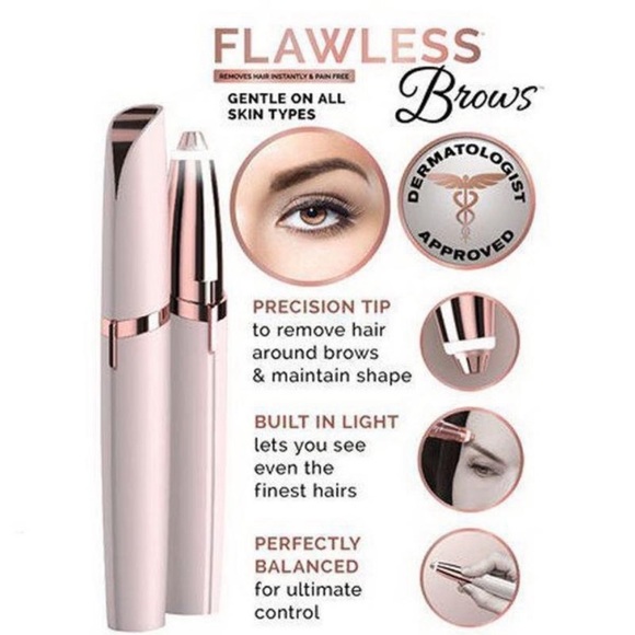 FINISHING TOUCH Flawless Brows Eyebrow Hair Remover - Pink NIB - Picture 2 of 8